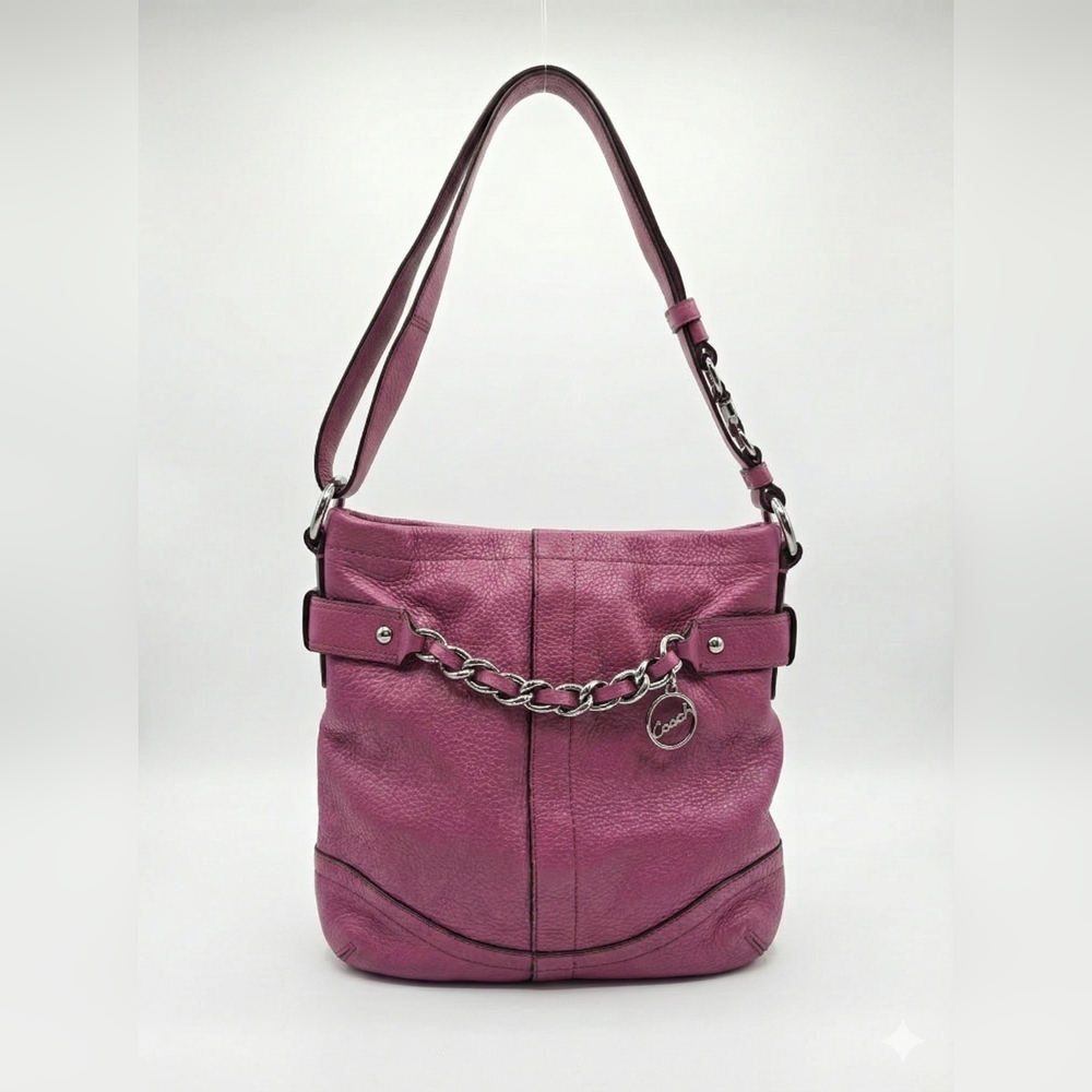 ​Coach Abby Mini Hobo Pebbled Leather Crossbody - Blossom Pink F1972 - Picture 3 of 9